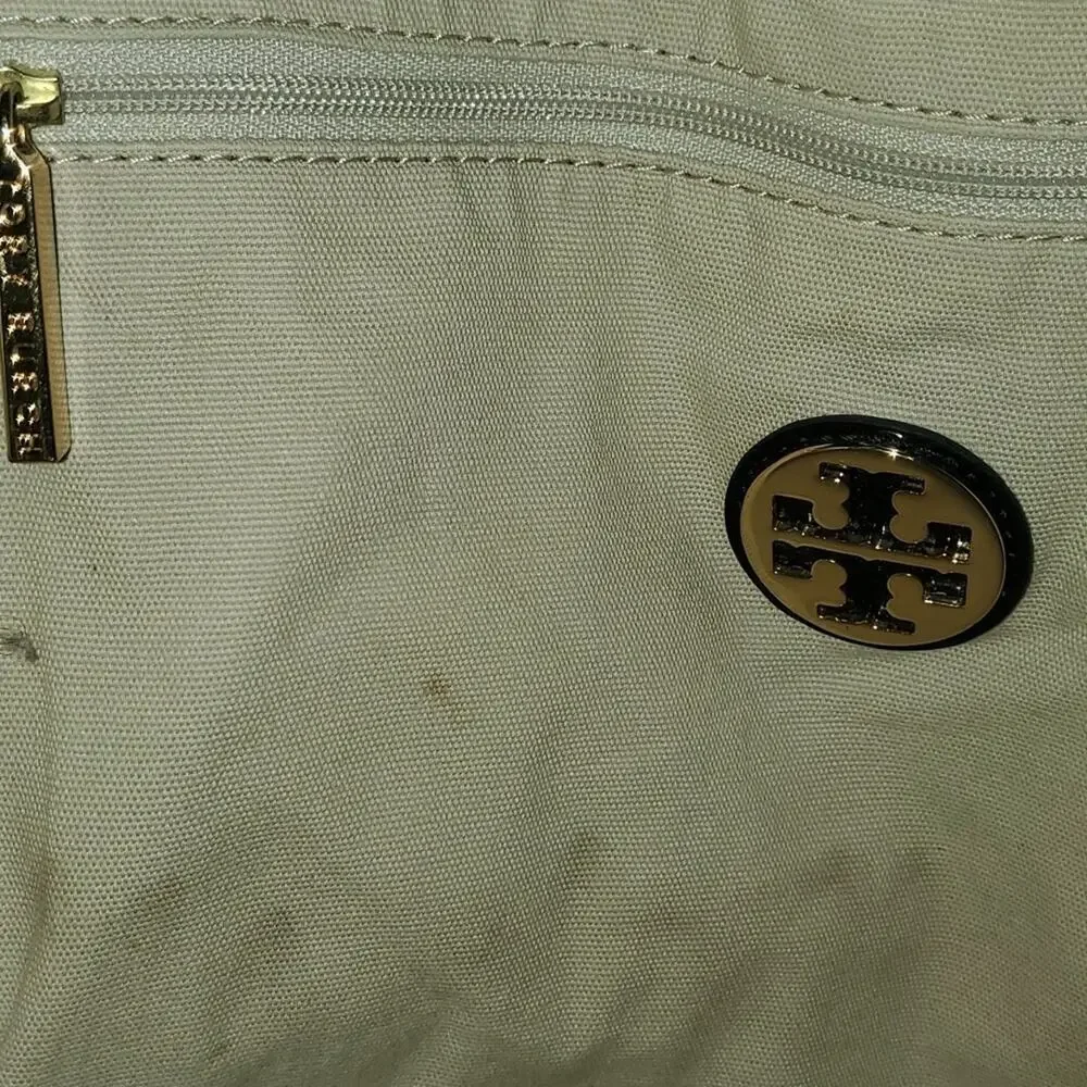Tory Burch Black Nylon and Leather Ella Tote EUC